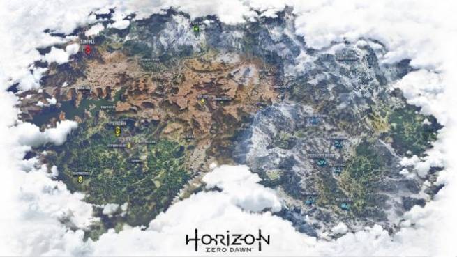 نقشه ی بازی Horizon:Zero Dawn لو رفت