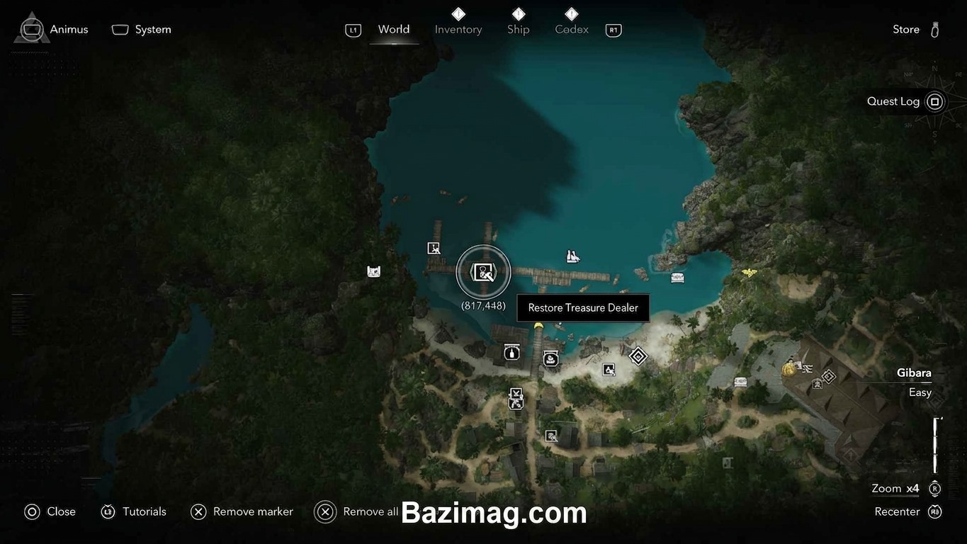 📍Great Inagua Treasure Dealer به مختصات (817,448)