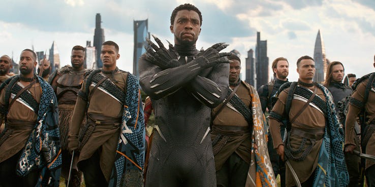 Black Panther and Wakanda army in Avengers Infinity War 1