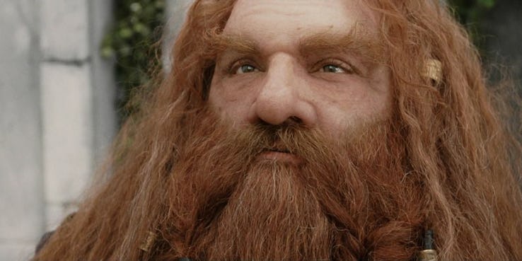John Rhys Davies as Gimli in The Lord of the Rings