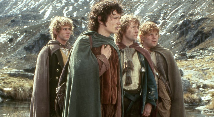 Lord of the Rings Merry Frodo Sam Pippin