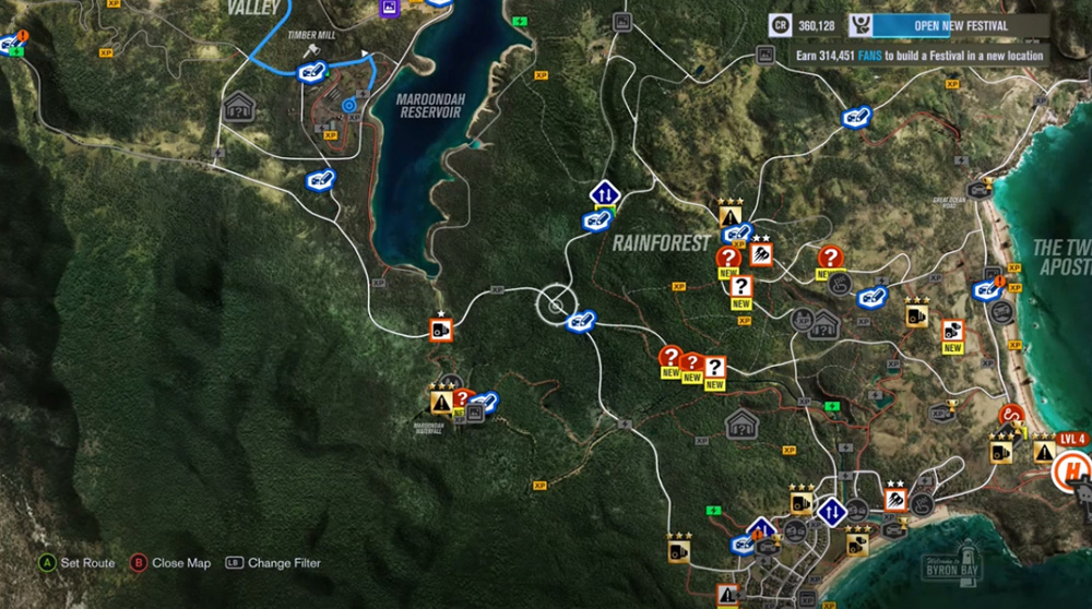 Forza Horizon 3 Map