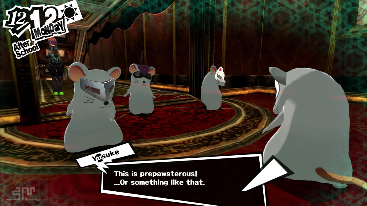Transforming to Mouse in Persona 5 Shido Palace
