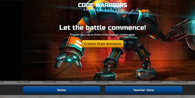آموزش کد نویسی بازی از طریق بازی مجانی  Code Warriors